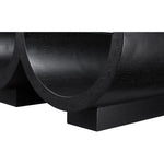 Beverwil Glass Top And Oak Veneer Base Coffee Table in Black