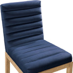 Evelyn Velvet Upholstered Dining Chair (901-C) in Navy