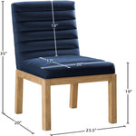 Evelyn Velvet Upholstered Dining Chair (901-C) in Navy