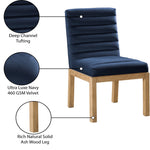 Evelyn Velvet Upholstered Dining Chair (901-C) in Navy