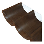 Beverwil Glass Top And Oak Veneer Base Coffee Table in Brown