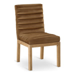 Evelyn Velvet Upholstered Dining Chair (901-C) in Saddle