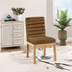 Evelyn Velvet Upholstered Dining Chair (901-C) in Saddle
