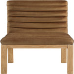 Evelyn Velvet Upholstered Dining Chair (901-C) in Saddle