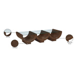 Beverwil Glass Top And Oak Veneer Base Coffee Table in Brown