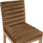 Evelyn Velvet Upholstered Dining Chair (901-C) in Saddle