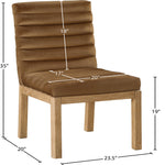 Evelyn Velvet Upholstered Dining Chair (901-C) in Saddle