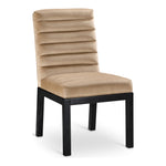 Evelyn Velvet Upholstered Dining Chair (902-C) in Beige