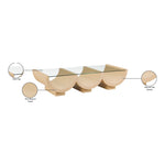 Beverwil Glass Top And Oak Veneer Base Coffee Table in Natural