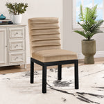 Evelyn Velvet Upholstered Dining Chair (902-C) in Beige