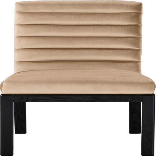 Evelyn Velvet Upholstered Dining Chair (902-C) in Beige