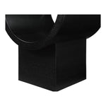 Beverwil Glass Top And Oak Veneer Base End / Side Table in Black