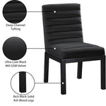 Evelyn Velvet Upholstered Dining Chair (902-C) in Black
