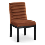 Evelyn Velvet Upholstered Dining Chair (902-C) in Cognac