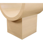 Beverwil Glass Top And Oak Veneer Base End / Side Table in Natural