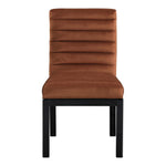 Evelyn Velvet Upholstered Dining Chair (902-C) in Cognac