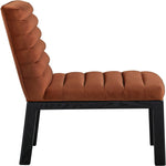 Evelyn Velvet Upholstered Dining Chair (902-C) in Cognac