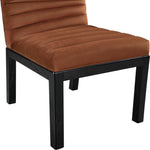 Evelyn Velvet Upholstered Dining Chair (902-C) in Cognac