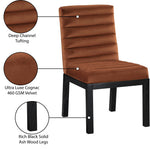 Evelyn Velvet Upholstered Dining Chair (902-C) in Cognac