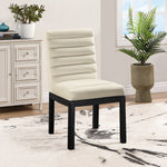 Evelyn Velvet Upholstered Dining Chair (902-C) in Cream