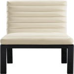 Evelyn Velvet Upholstered Dining Chair (902-C) in Cream