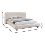 Blair Fabric Upholstered King Bed in Beige