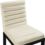 Evelyn Velvet Upholstered Dining Chair (902-C) in Cream