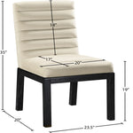 Evelyn Velvet Upholstered Dining Chair (902-C) in Cream