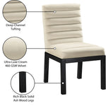 Evelyn Velvet Upholstered Dining Chair (902-C) in Cream