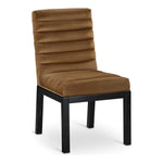 Evelyn Velvet Upholstered Dining Chair (902-C) in Saddle