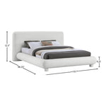 Blair Fabric Upholstered King Bed in Cream