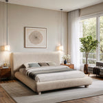 Blair Fabric Upholstered Queen Bed in Beige