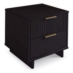 Granville 18" Nightstand (2-Drawer) in Black