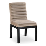 Evelyn Velvet Upholstered Dining Chair (902-C) in Taupe