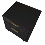 Granville 18" Nightstand (2-Drawer) in Black