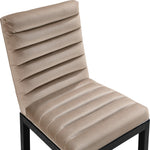 Evelyn Velvet Upholstered Dining Chair (902-C) in Taupe