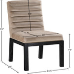 Evelyn Velvet Upholstered Dining Chair (902-C) in Taupe