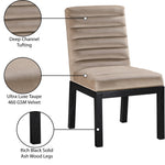 Evelyn Velvet Upholstered Dining Chair (902-C) in Taupe
