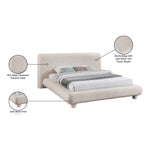 Blair Fabric Upholstered Queen Bed in Beige