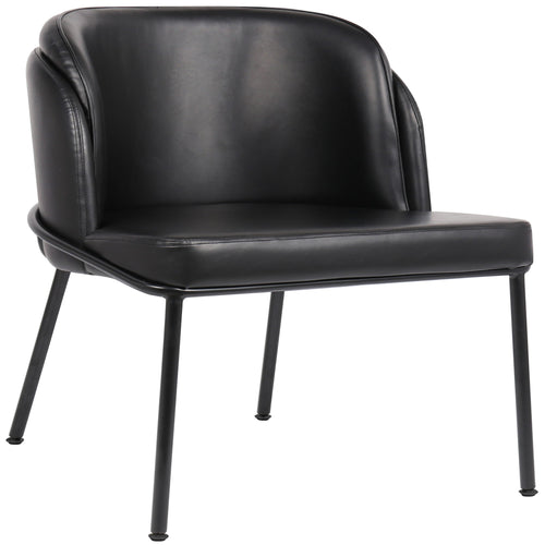 Jagger Vegan Leather Upholstered Dining Chair (883-C) in Black
