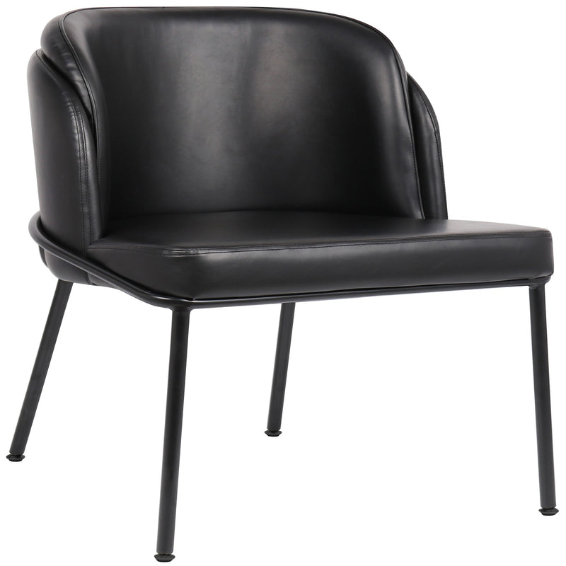Jagger Vegan Leather Upholstered Dining Chair (883-C) in Black