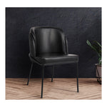 Jagger Vegan Leather Upholstered Dining Chair (883-C) in Black