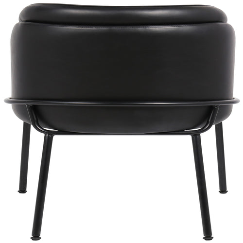 Jagger Vegan Leather Upholstered Dining Chair (883-C) in Black