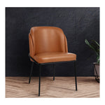 Jagger Vegan Leather Upholstered Dining Chair (883-C) in Cognac