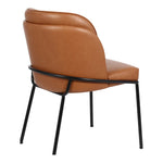 Jagger Vegan Leather Upholstered Dining Chair (883-C) in Cognac