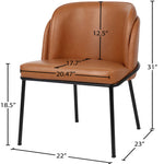 Jagger Vegan Leather Upholstered Dining Chair (883-C) in Cognac