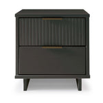Granville 18" Nightstand (2-Drawer) in Charcoal Gray