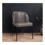 Jagger Vegan Leather Upholstered Dining Chair (883-C) in Grey