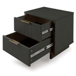 Granville 18" Nightstand (2-Drawer) in Charcoal Gray