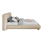 Blair Chenille Fabric Upholstered King Bed in Beige